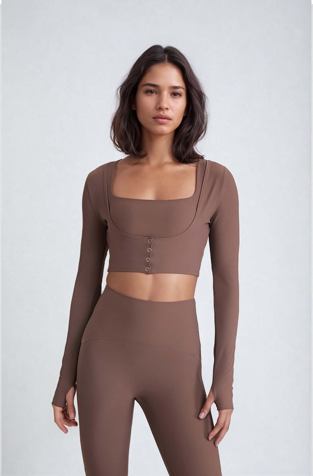 Hana Vivid 생생한  – Coffee Coloured Outerwear (Inner Bralette Not Included)